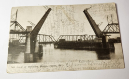 1907 Draw of McKinley Bridge, Peoria Ill Post Card Divided Back Posted RPPC - £6.24 GBP