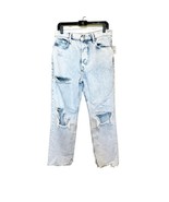 Free People NWT $98 Tapered Baggy High Rise Light Wash Boyfriend Jeans S... - $55.82