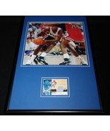 Isiah Thomas Framed 12x18 Game Used Jersey &amp; Photo Display Pistons - £54.36 GBP