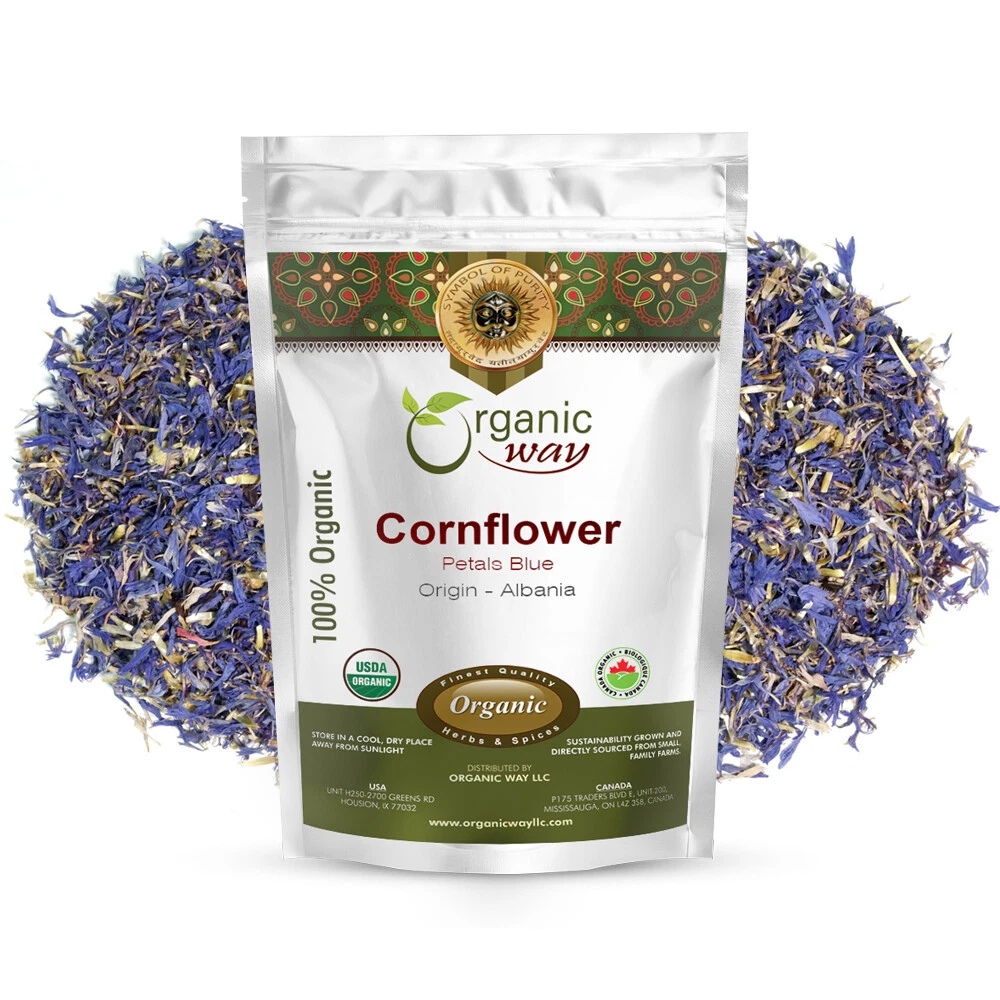Organic Way Cornflower Petals Blue - Organic, Kosher &amp; USDA Certified - $23.35