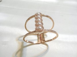 I.n.c. Rose Gold-Tone Pave &amp; Sim. Pearl Open Hinged Bracelet CL213 $29 - £6.23 GBP