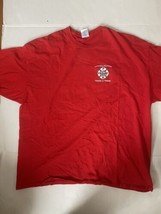 Hanover Fire Deparment Truck Shirt Size 2XL Red Boston BFD- Hole in shirt  - £14.27 GBP
