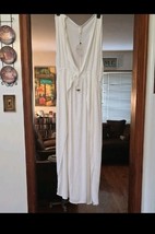 Boho White Maxi Dress L - $68.46 CAD