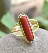 925 Sterling Silver Coral Sz 2-14 Gold/Rose Gold Plated Ring Women RSV-1468 - £29.00 GBP+
