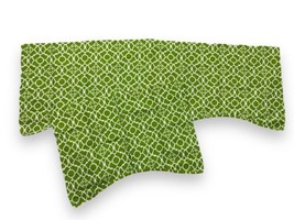 2 Waverly Valance Short Curtain Lovely Lattice Discontinued Pattern Green Cream - £30.40 GBP