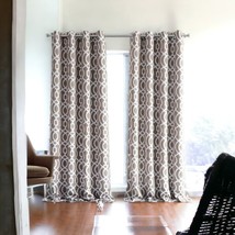 84&quot; Taupe Trellis Black Out Window Curtain Panel - $3,073.78 MXN