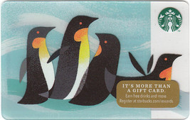 Starbucks 2014 Penguins Collectible Gift Card New No Value - £3.12 GBP