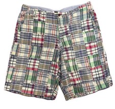 J. Crew Men’s Plaid Vintage Madras Relaxed Fit Shorts Size 34 - £28.67 GBP