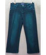 Jolt Cropped Jegging Jeans Girls 14 Teal Cotton Pockets Flat Front Regul... - $16.66