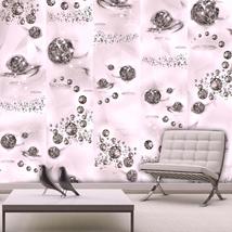 Repeating Wallpaper Roll - Pink Jewels - 32.8&#39;L x 19.7&quot;W - £51.39 GBP+
