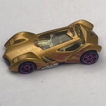 Hot Wheels 2002 Sinistra Metallic Gold &amp; Purple Die Cast Car Mattel Loose Toy - £7.95 GBP