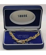 Vintage Swank Swing Chain  Tie Bar in Original box Silver And Gold Tone - $14.96