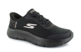 Slip Ins Skechers Shoes Womens Black Memory Foam Go Walk Hand Free Kryst... - $59.57