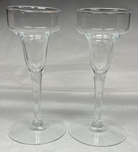 Vintage Stemmed Footed Champagne Wine Glasses Beverage Glasses Set of 2 - £14.46 GBP