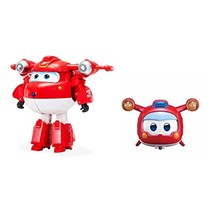 Super Wings - 5&quot; Transforming 2-Pack Supercharged Jett &amp; Super Pet Jett Airplane - £30.80 GBP