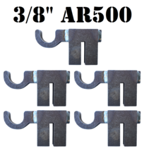 AR500 Hardened Steel Shooting Target T-Post Hook-5pc NRA Metal Gong Rang... - £55.05 GBP
