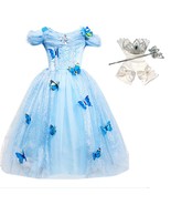 DH Princess Cinderella Butterfly Costume Dress with Cosplay Accessories ... - £19.64 GBP
