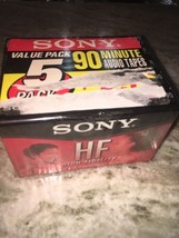 SONY HF 90 MIN 5PK AUDIO CASSETTES BRAND NEW - $14.31