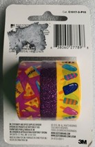 Scotch Expressions 3 Pack Ruban Cinta Washi Tape Pizza Purple Glitter Popsicles - £7.90 GBP