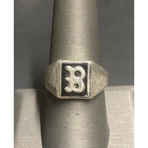 MEN&#39;S 925 STERLING SILVER AND ONYX LETTER &#39;B&#39;&#39; SIGNET SKY - $888.55 MXN