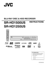 JVC SR-HD1250US SR-HD1500US Blu-Ray Player Owners Instruction Manual Rep... - $22.24