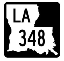 Louisiana State Highway 348 Sticker Decal R5920 Highway Route Sign - $1.45+
