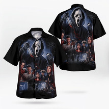 Scream Ghostface With Bloody Knife Horror Halloween Killer Hawaiian Shirt - £8.17 GBP+
