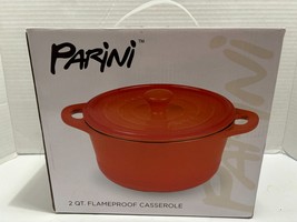 NEW! Parini Flameproof Ceramic Nonstick Bakeware 2qt Round Casserole Dis... - £9.73 GBP