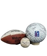 (3) Collectible Sports Ball P. Rose Baseball, Byers &amp; Huge Signed Golf Ball - £559.73 GBP