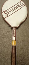 Vintage Spalding Championship Wooden Tennis Racket With Head Cover  - $13.88
