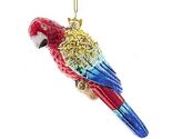 Noble Gems Scarlet Macaw Bird Glass Christmas Tree Ornament NBX0023 - $23.98