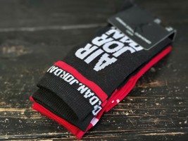 Jordan Jumpman Zonal Cushioned Crew Black/Red 2 Pairs Socks Kids 5y-7y - £14.16 GBP