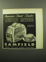 1950 Camfield Automatic Pop-Up Toaster Ad - America&#39;s Finest Toaster - £14.77 GBP