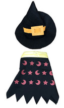 Dog Cat Pet Wizard Witch Halloween Costume with Cape &amp; Hat Size Small NEW - $9.89