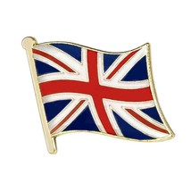British Flag Pin 0.5&quot; Uk Great Britain England Union Jack Pinback Lapel Tie Hat - £5.46 GBP