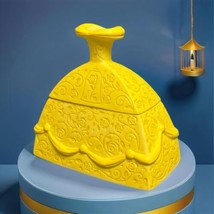Disney PRINCESS BELLE Trinket Beauty &amp; The Beast Yellow Treasure Box Hal... - £23.30 GBP