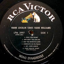 Hank Locklin Sings Hank Williams [12" Vinyl LP, 1964 on RCA Victor LPM-2997] VG+ image 2