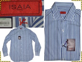 Isaia Napoli Men&#39;s Shirt 42 Eu Hand Made Italy !Bargain Price¡ IS01 T1P - £110.41 GBP