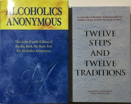 Alcoholics Anonymous Big Book Twelve Steps &amp; Twelve Traditions Set Hardcover NEW - £26.30 GBP
