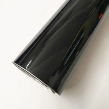 50*152/200/300..500CM High Quality Black Glossy Vinyl Film Piano Black Gloss Wra - £75.66 GBP