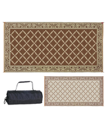 9 X 18 Ft Reversible Mats Rv Patio Picnic Carpet Deck Camper Rug Outdoor... - $145.87 CAD
