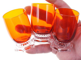 1930&#39;s Heisey Tangerine Gascony Shot/Juice/wine tumblers - $594.00