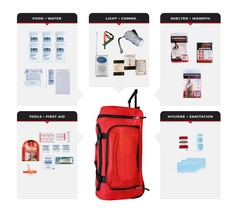 1 Person Necessity Survival Kit, Rolling Bag - $139.99