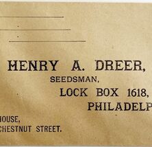 1850s Henry Dreer Seed Pioneer Mail Order Envelope Victorian Agriculture... - $176.57 CAD