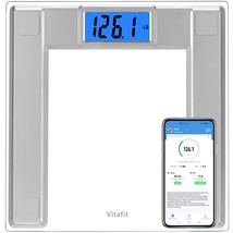 Vitafit 550Lb Extra-High Capacity Smart Digital Body Weight Bathroom, Silver. - £36.12 GBP