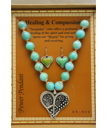 Liz Claiborne Axcess Power Set Turquoise Healing Compassion Necklace Ear... - £8.24 GBP