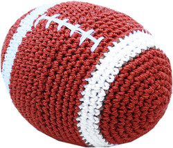 Knit Knacks Snap the Football Organic Cotton Small Dog Toy - Teeth Cleaning - £11.89 GBP