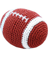 Knit Knacks Snap the Football Organic Cotton Small Dog Toy - Teeth Cleaning - £11.81 GBP