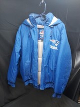 1990s New England Patriots NFL GameDay FAN GEAR Football Jacket L VERY C... - £29.33 GBP