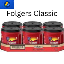 Folgers Classic Roast Ground Coffee, Medium Roast,  11 Oz, 6/Carton @fAS... - £59.41 GBP